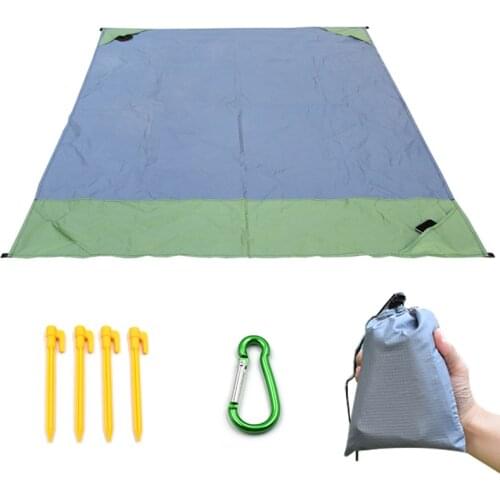 185*140cm Outdoor Beach Mini Pocket Blanket Foldable Pocket Moisture Pad Waterproof Picnic Mat