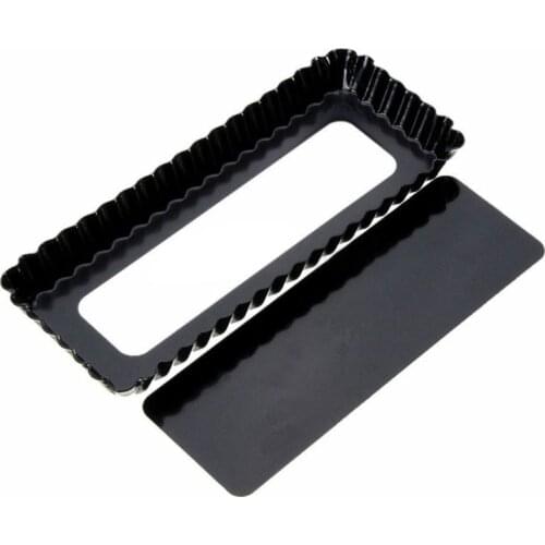 2020 New Rectangle Fluted Pie Tart Pan Mold Baking Removable Bottom Nonstick Quiche Tool