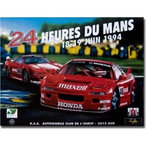 24 Hours Of Le Mans Poster Painting Canvas Print Nordic Home Decor Wall Art Picture For Living Room Frameless