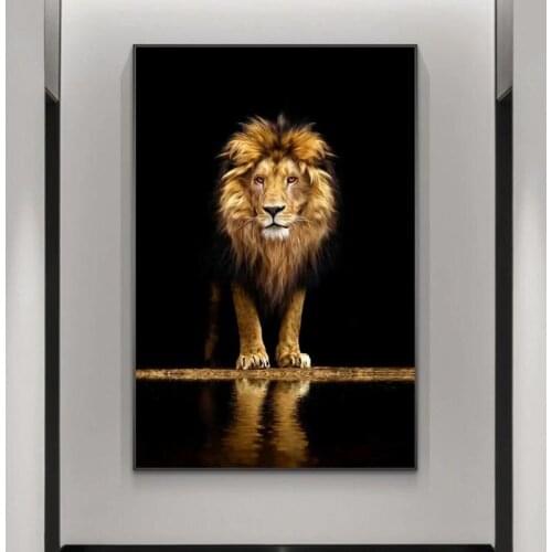 African Wild Lions Family Canvas Art Posters And Prints Black And White Animals Canvas Paintings On the Wall Art Pictures Cuadro