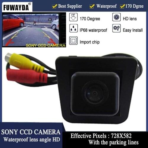 FUWAYDA SONYCCD Chip CAR REARVIEW REVERSE Mirror Image With Guide Line CAMERA FOR Mercedes-Benz S-Class GLK300 GLK350 WATERPROOF