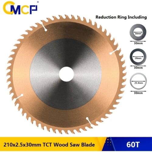 CMCP TiCN Coating Circular Saw Blade Disc 210x2.5x30mm TCT Wood Saw Blade 60T Carbide Wood Cutting Disc For Power Tool