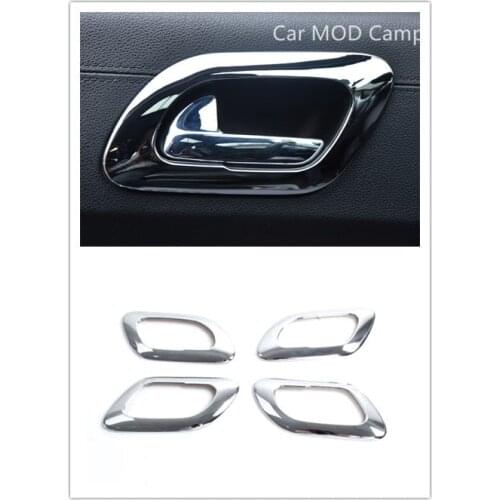 For Peugeot 3008 2009 - 2015 ABS Chrome Interior Door Handle Bowl Frame Cover Trim 4pcs Car Styling accessories