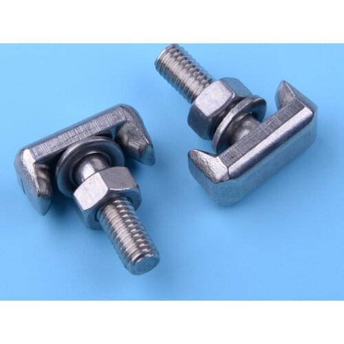DWCX 2PCS 64740 Car Battery Cable Terminal Connectors Fastener T-Bolt 6X0915138 Fit For Audi Cadillac Chevrolet GMC Saturn VW