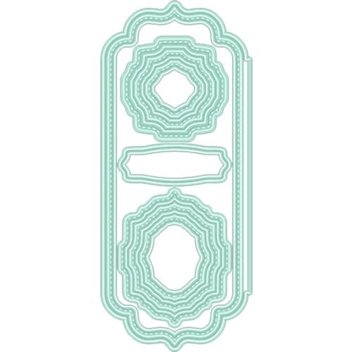 Elegant Stitched Frames Slimline Metal Cutting Dies Scrapbook Diary Decoration Embossing 2021 New DIY Greeting Card Handmade