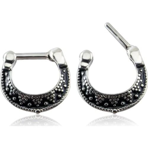 316L Stainless Steel Nose Septum Clicker Stud Ring Jewelry Piercing Tattoo Piercings Vintage Nose Ring 16g