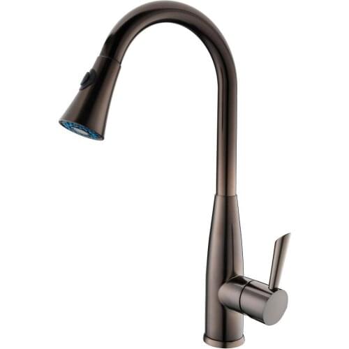 Free ship ORB oil rubbed bronze color Swivel Pull out Spray Kitchen Sink Faucet mixer tap Single hole deck mounted