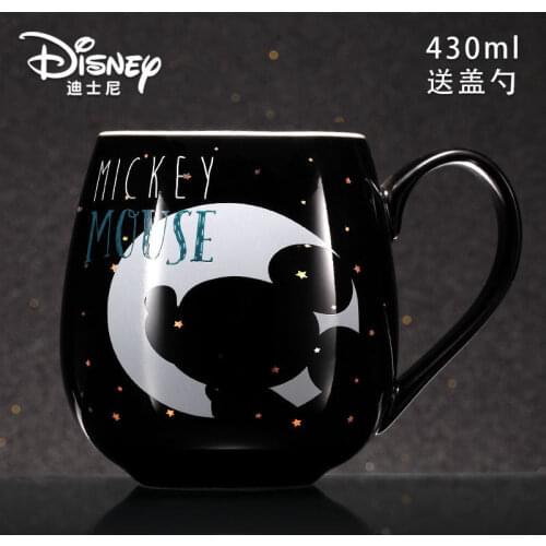 Disney Creative Water Cup Mickey Minnie Ceramic Mug Mug Cartoon Milk Cup Fashion Couple Cup