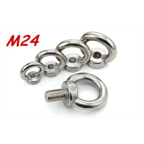 Metric M24 304 Stainless Steel Lifting Eye Nut Ring Shape Nuts Free Shipping