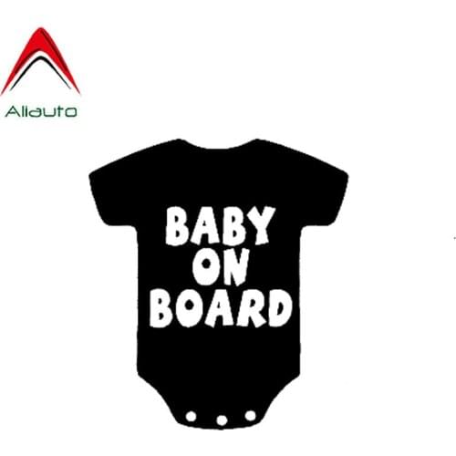 Aliauto Caution Car Sticker Baby on Board Onesie Mom Life Minivan Auto Decor Vinyl Decal for Lada Peugeot Passat Smart,14cm*13cm