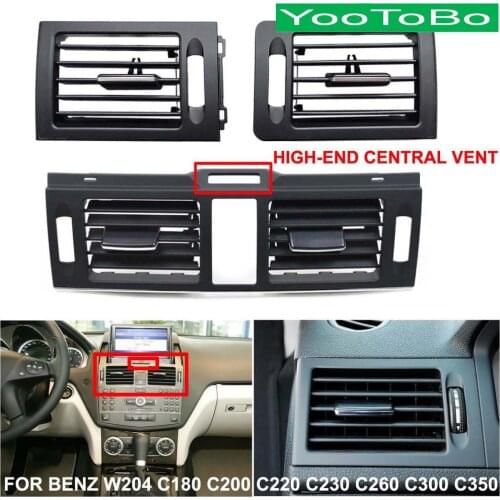 Car AC Front Left / Right Console Center Air Conditioner Vent Grille W204 Panel Cover For Mercedes Benz C-Class C180 C200