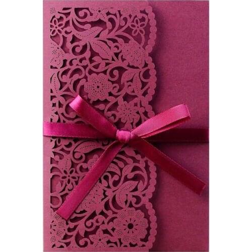 Hollow Laser Greeting Cards Tool Cut Wedding Party Invitations Kits Elegant Party Wedding Birthday Supplies Congratulation