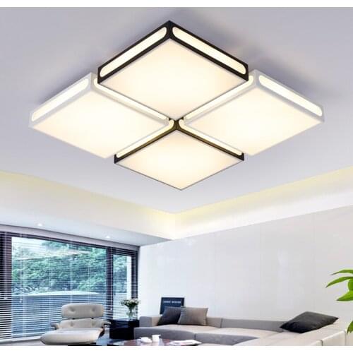Simple square LED ceiling lamp bedroom light atmosphere living room hotel decorated led ceiling light ZL205