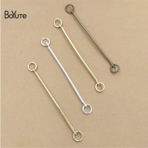 BoYuTe Factory Direct Sale 100Pcs 4 Colors 40MM Stick Connectors for jewelry making