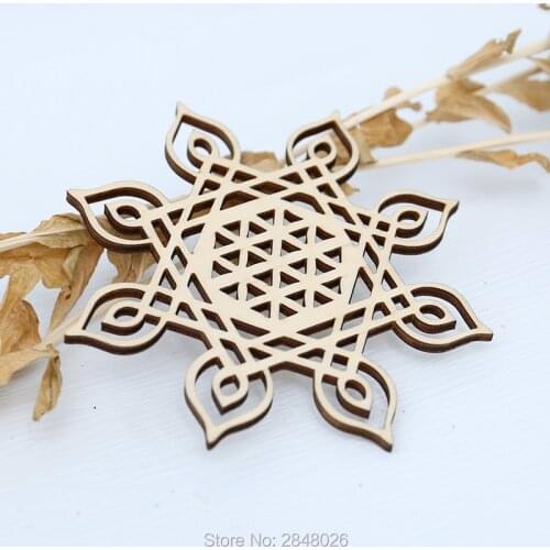 Reiki Symbol Sacred geometry Metatron‘s Cube alter tools engraved wood grid plate wooden Coaster,Wall Art Home Decor
