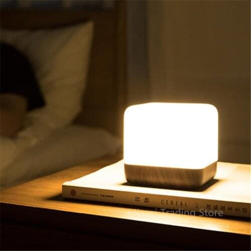 LED Rubiks Cube Flip Timer Night Light USB Home Decoration Desk Lamp Portable Energy-saving Sleep Light Holiday Gift