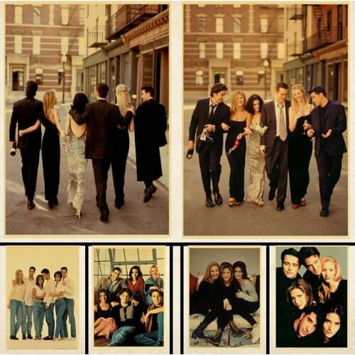 TV Show Friends American Drama Movie Vintage Poster Room Decor Painting Cafe Hotel Wallpaper Decoration Poster