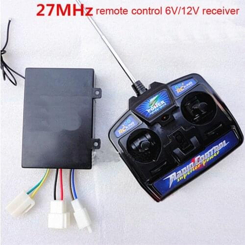 27MHZ/40MHZ/49MHZ Remote Control 6V/12V Receiver Universal Radio Transmitter Controller for Children Car Kid Toy Cars Dump Truck