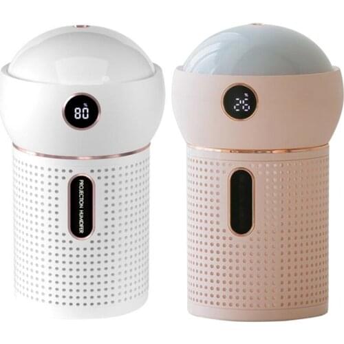 USB Charging Humidifier,Starry Sky Lamp Projection Humidifier Household Silent Spray Atmosphere Projection Night Light