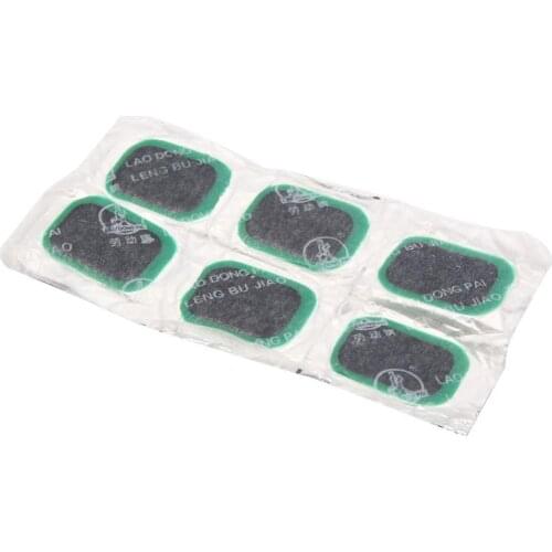 Uxcell 6Pcs 25 x 31mm Radial Tyre Puncture Patches Tire Repair Tool for Car Motorcycle