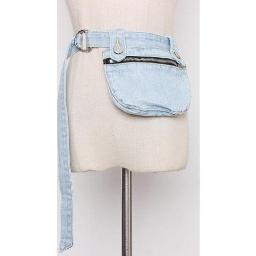 Womens runway fashion pocket vintage denim Cummerbunds female Dress Corsets Waistband Belts decoration wide belt R3086