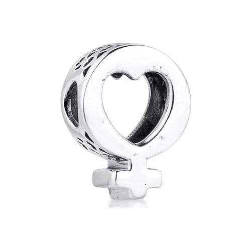 Female Symbol Charm Fits Orignal Bracelets Woman DIY beads for jewelry making Silver kralen voor sieraden maken