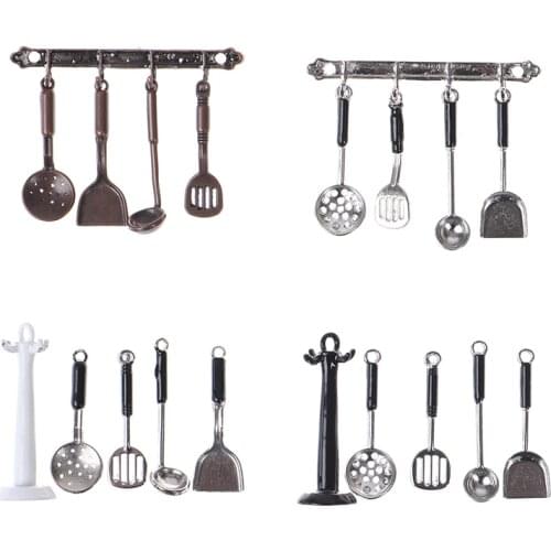 1 Set 1/12 Dollhouse Miniature Kitchen Cooking Utensils Tool Pretend Play Decor Doll Food Toy