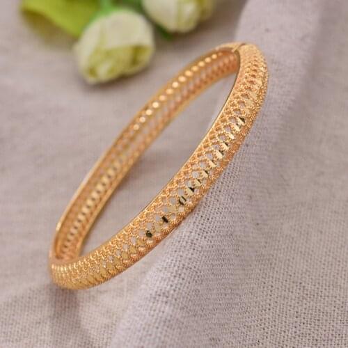 1Pcs/lot Ethiopian Africa Gold Color Bangles for Women Wife Bride Bracelet African Wedding Jewelry Middle East Items