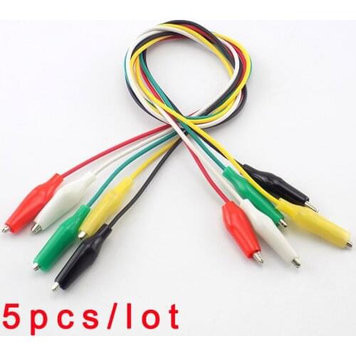 5Pcs Double-ended Crocodile DIY Alligator Clips Electrical Test Jumper Leads Wire Roach Clip Test 5 Colors U26