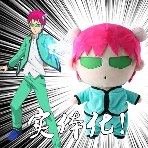 Anime The Disastrous Life of Saiki K. Saiki Kusuo Cosplay Doll Plush Stuffed Cushion Throw Pillow Toy Boy Girls Xmas Gift