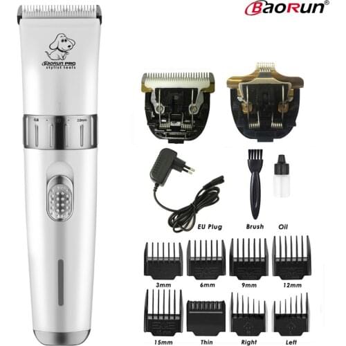 BaoRun T3 Pet Clippers Rechargeable Professional Dog Hair Trimmer for Cat Cutter Grooming Machine Animal Clipper Hair Remover