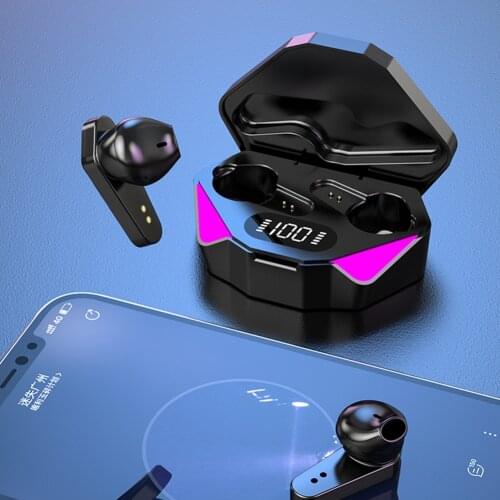 JIETMT X15 Wireless Gaming Earbuds Low Latency Bluetooth-compatible TWS Stereo Volume Control Handsfree Headphones Earphones