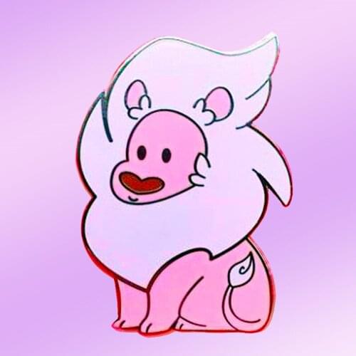 Cartoon Anime Pink Lion Brooch Pins Enamel Metal Badges Lapel Pin Brooches Jackets Fashion Jewelry Accessories