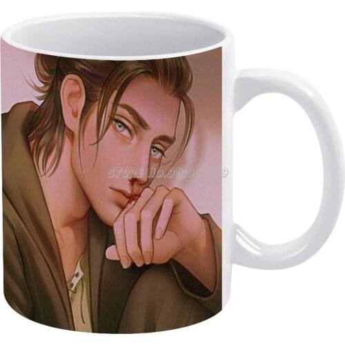 Eren Nosebleed Coffee Mugs 330ml Creative Travel Mug and Cup Office Drinkware Mugs Tazza Trending Popular Eren On Titan Eren