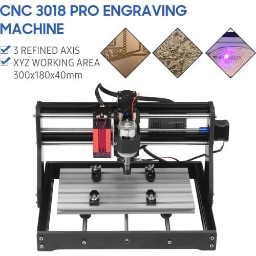 CNC 3018 Pro Router Kit GRBL Control 3 Axis with with Offline Controller 40W Wood Carving Milling Engraving Machine Engraver