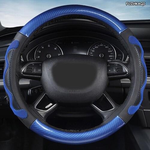FUZHKAQI Microfiber Leather Car Steering Wheel Cover For Chevrolet Cruze Captiva Lacetti Aveo Niva Spark Sonic Trax Camaro