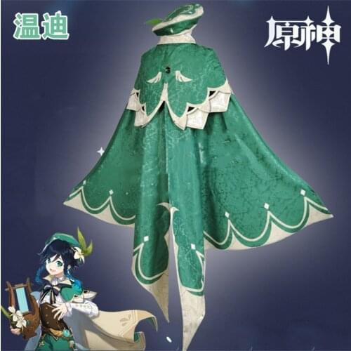 Hot Game Genshin Impact Cosplay Costume Venti Costumes Genshin Impact Ven Ti Halloween Carnival Clothing Set