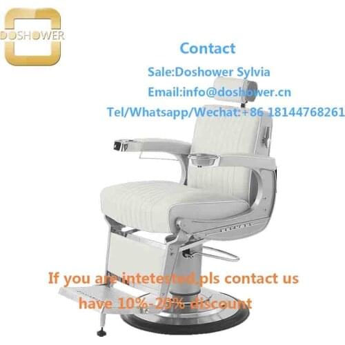 Used barber shop chairs with salon furniture white barber chair for hair styling barber chair