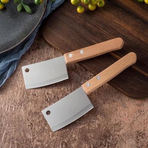 Mini Kitchen Knife Stainless Steel Pocket Kitchen Axe Barbecue Cooked Food Field Barbecue Portable Knife