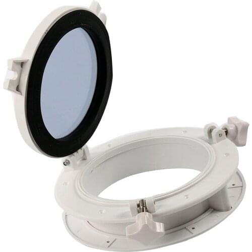 Seaflo Boat Yacht Porthole Cabin Window Hatches Marine Portlight 21cm Hole ABS anti-ageing UV resistant