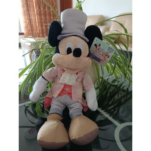Original Shanghai Disney cartoon Mickey spring Plush Toy Doll Birthday Present For Child 38cm