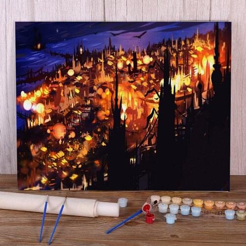 Scenery Capital DIY Paint By Numbers Set Oil Paints 40*50 Oil Painting Handmade Adults Handicraft Drawing