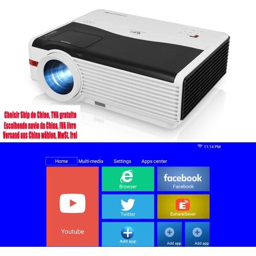 A9AB Beam Projector Home Theater Video Led 6000 Lumens Wireless Airplay Android Freeshipping Support Full Hd 1080P Projector