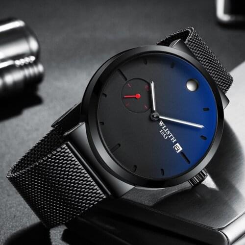 Luxury WLISTH Watches Mens Watch Waterproof Quartz Wristwatch Fashion Date Male Clock Mens Gift Relogio Masculino Reloj Hombre