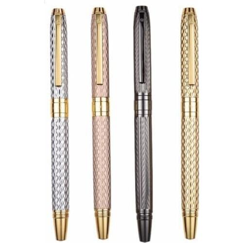 Hero Metal Brushed Fountain Pen H610 Water Ripples Fashion Iraurita Fine 0.5mm Various Color Business & Office Student Gift Pen