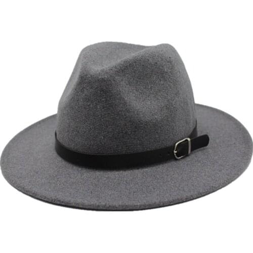 Seioum 100% Wool Wide Brim Floppy Felt Trilby Fedora Hat For Elegant Womem Ladies Winter Auturmn Cashmere Church Hat