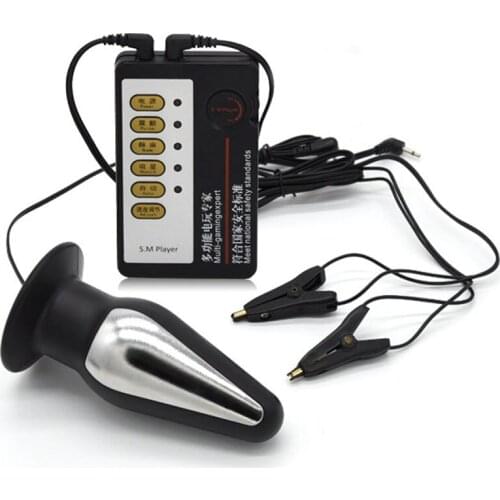 Breast Stimulator Nipple Electro Shock Pussy Clamp Anal Plug Electric Stimulation Nipple Clamps Butt Plug Adult Sex Toys