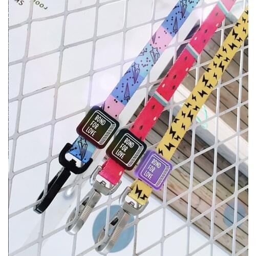 Colorful Printed Pet Leash Durable Dog Leash for Cat Puppy 120cm Soft Lead Rope for Small Medium and Large Dog Walking Training