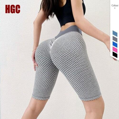 Women Shorts Seamless High Waist Booty Scrunch Leggings Bermuda Short Squat Proof Elastic Honeycomb Mesh Breathable Yoga bottoms