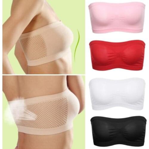 New 2020 Womens Sexy Tube Top Strapless Bandeau Bra Underwear Women Bralette Seamless Strapless Tops